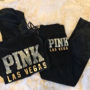 PINK Las Vegas velour set
